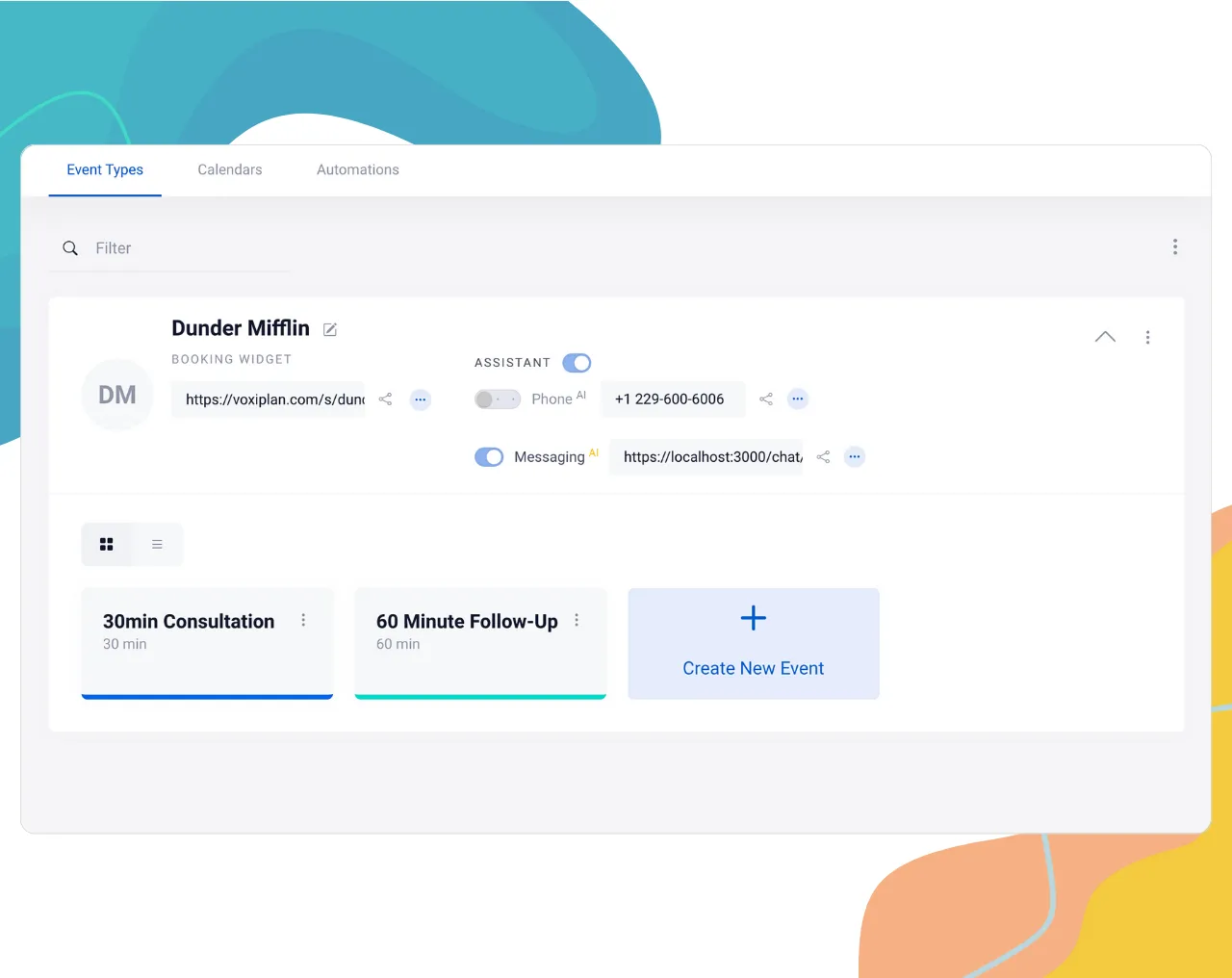 New user interface dashboard